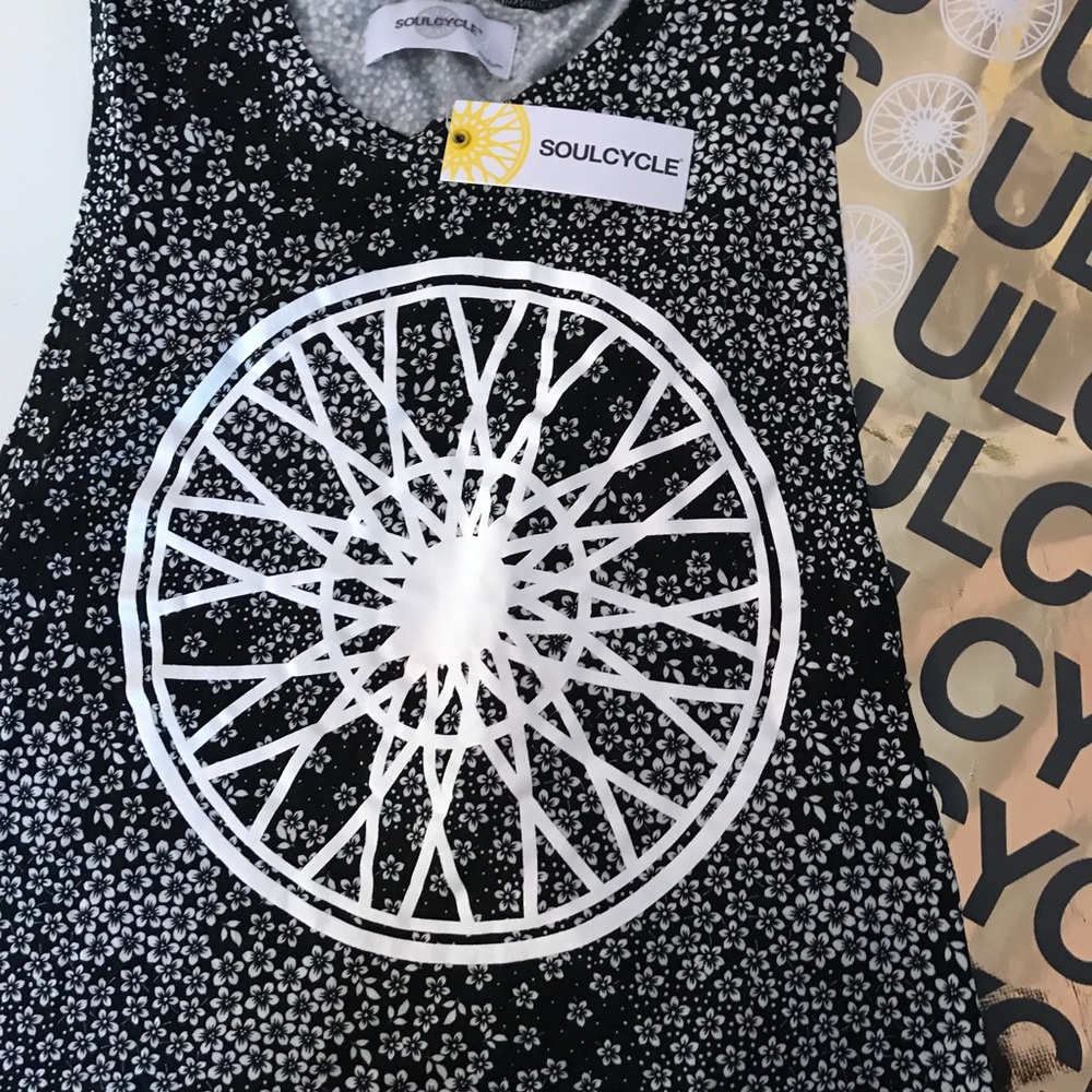 NWT SoulCycle Floral Wheel Shirt